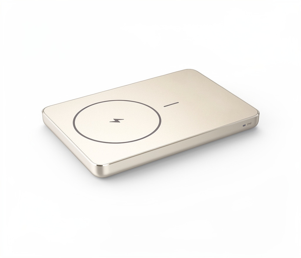 Imagen 1 de CARGADOR PORTATIL MAGNETICO DE 5000 MAH DORADO