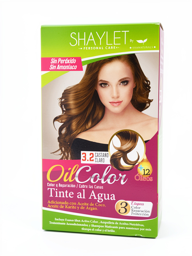 Imagen 1 de 3.2 Castaño Claro TinteNatural Hena Shaylet NI-R7 | Con Aceite de Coco, Karite, Argan, CubreCanas,