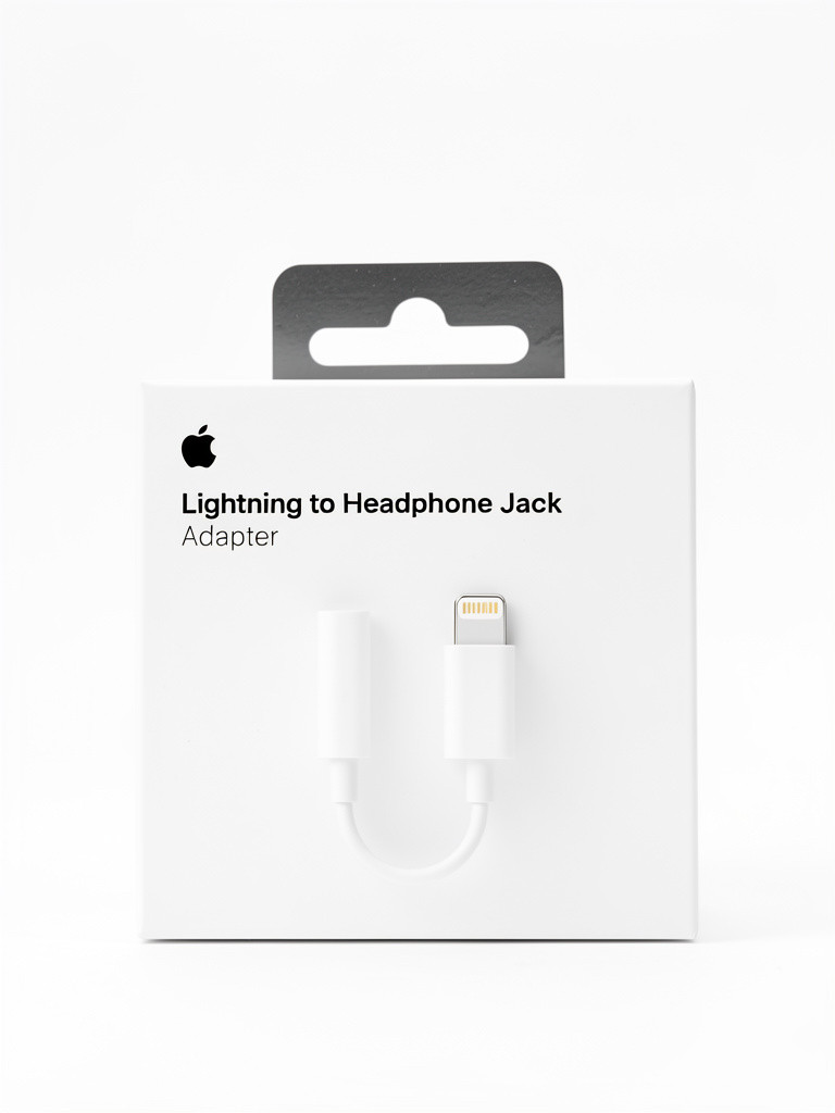 Imagen 1 de Adaptador de Lightning Macho a plug 3.5 mm blanco