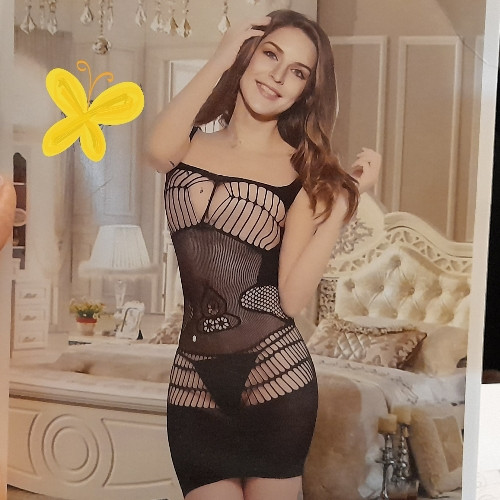 Imagen 1 de Babydoll malla negro 
