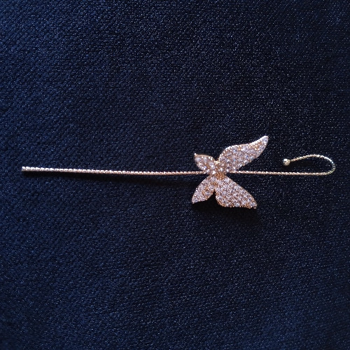Imagen 1 de Aretes de mariposa bastón 