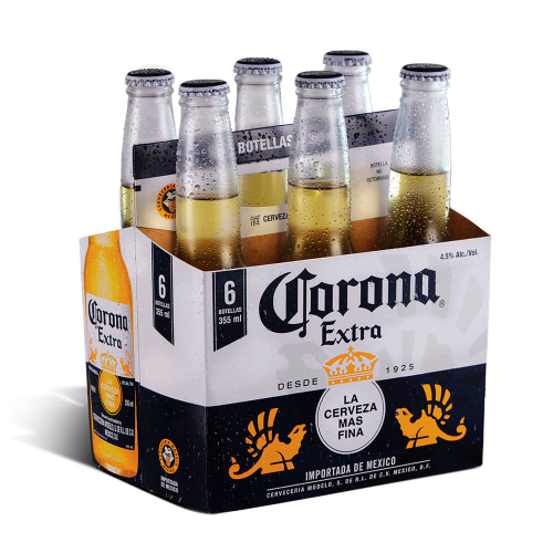 Imagen 1 de CORONA Extra Botella 355ml 6 Pack