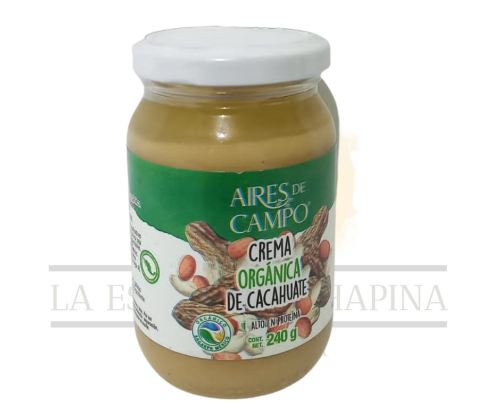 Imagen 1 de AIRES DE CAMPO CREMA ORGANICA DE CACAHUATE 240.G