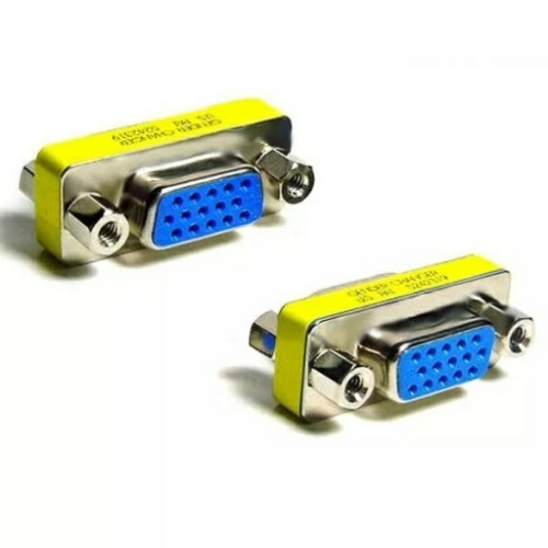 Imagen 1 de ADAPTADOR CUPLA VGA HEMBRA-HEMBRA DE 15 PINES