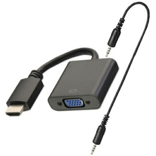 Imagen 1 de ADAPTADOR CONVERTIDOR HDMI MACHO A VGA ACTIVO KIT