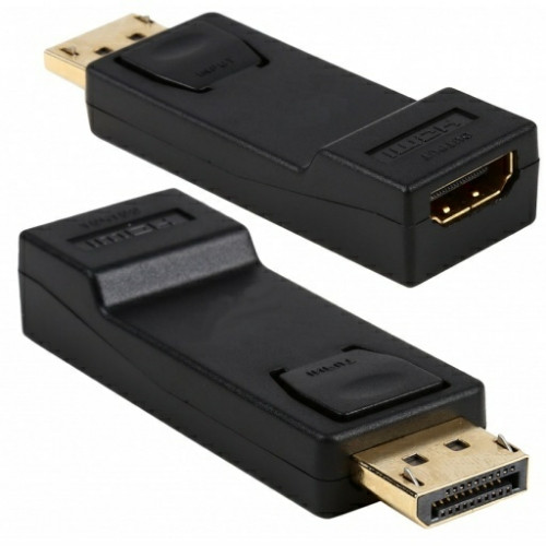 Imagen 1 de ADAPTADOR CONVERSOR DE DISPLAY PORT A HDMI CORTO DP A HDMI 1080P