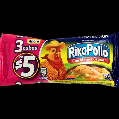 Imagen 1 de Consomé Riko Pollo 3 Cubos 33 gramos