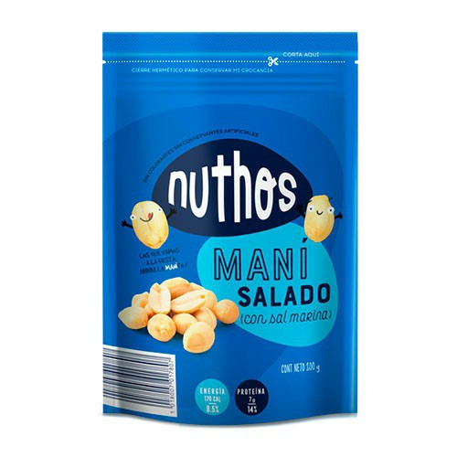 Imagen 1 de  Maní salado nuthos cont. Neto 200 gr 
