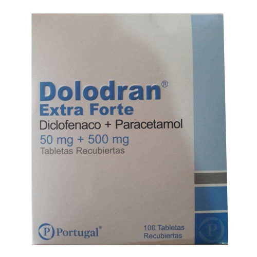 Imagen 1 de Dolodran Extra Forte Diclofenaco +Paracetamol ( 50 mg +500 mg)