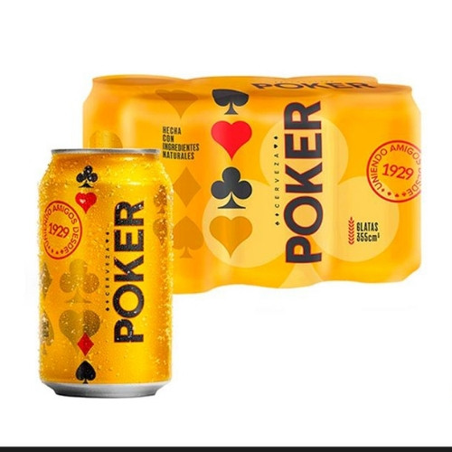 Imagen 1 de Cerveza Poker Lata 330cc 