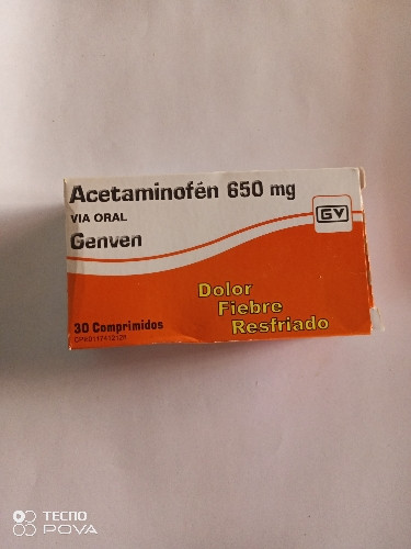 Imagen 1 de Acetaminofen 650mg