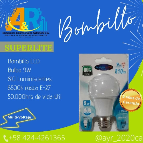 Imagen 1 de Bombillo 9w Superligth 