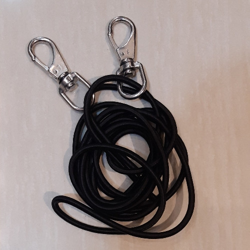 Imagen 1 de 3mt Soga elástica + 2 mosquetones de acero  marino