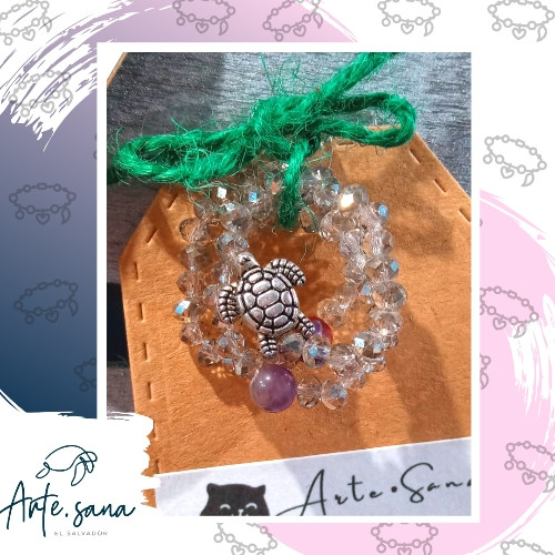 Imagen 1 de Anillo cristal /tortuga
