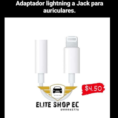 Imagen 1 de Adaptador lightning a Jack para iPhone