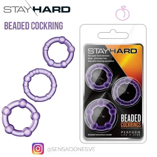 Imagen 1 de 05 Stay Hard Beaded Cockring