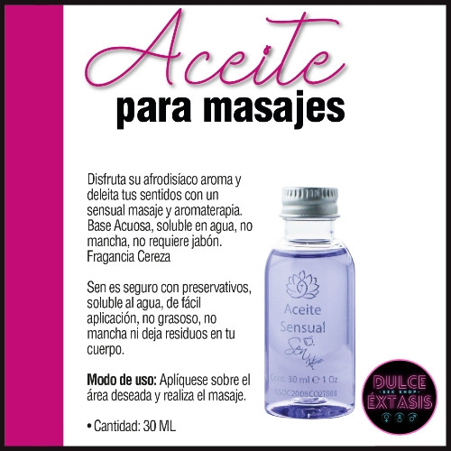 Imagen 1 de ACEITE PARA MASAJES X 30 ML SEN INTIMO


