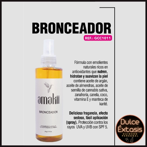 Imagen 1 de ACEITE BRONCEADOR X 210 ML AMAKII