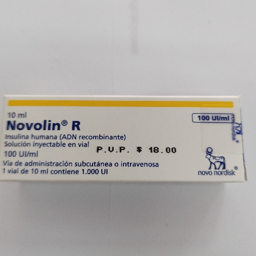 Imagen 1 de Novolin R Insulina x10ml