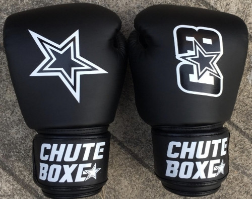 Imagen 1 de BOXING GLOVES 16OZ  CHUTE BOXE SEMIPIEL  BLACK 