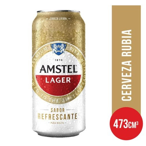 Imagen 1 de Amstel lager pura malta 473ml