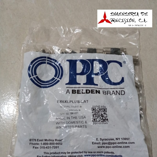 Imagen 1 de Conector RG6 de Presión PPC. Pqte. 50und.