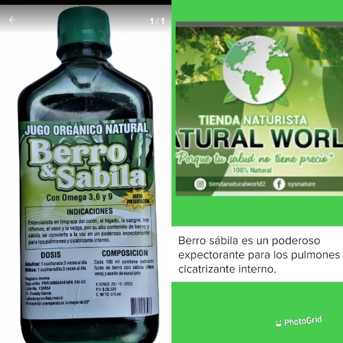 Imagen 1 de Jarabe  de berro y sabila