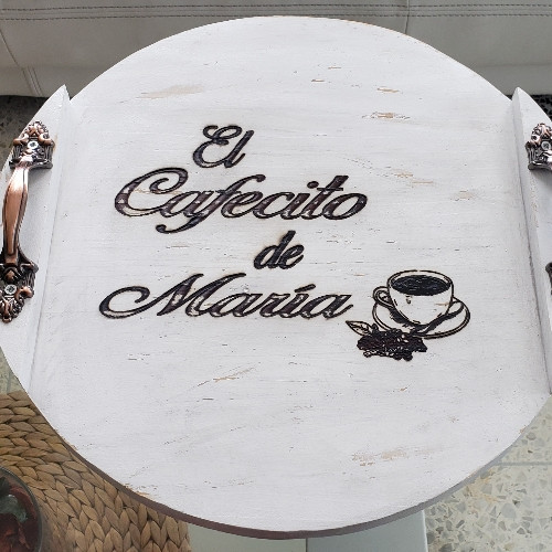 Imagen 1 de Bandeja Redonda Blanca