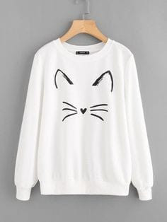 Imagen 1 de Buzo Gatito Blanco
