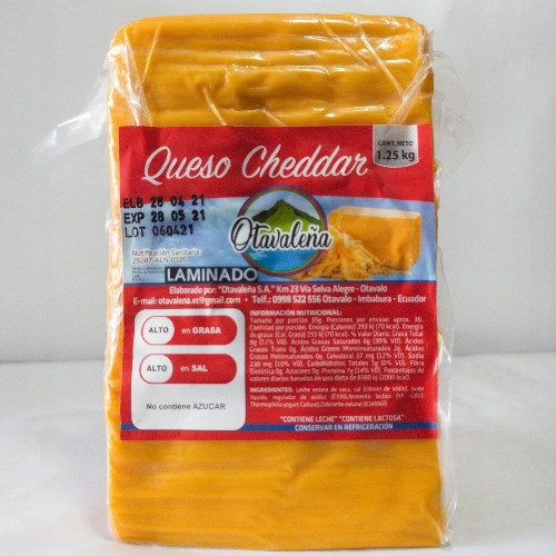 Imagen 1 de Cheddar rebanado 1,25 kg
