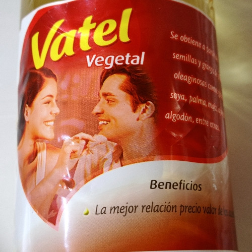 Imagen 1 de Aceite comestible vegetal marca VATEL de un litro