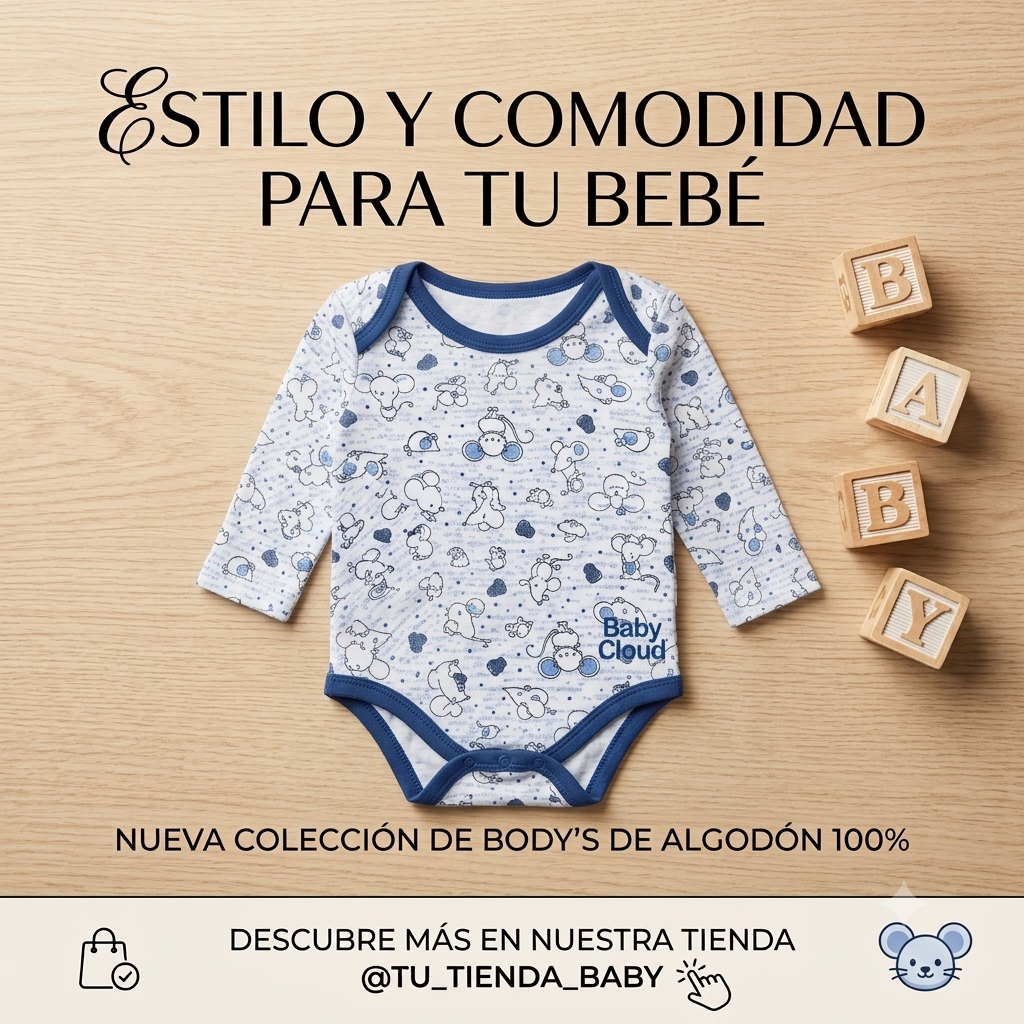 Imagen 1 de Bodys manga larga niño con diseño