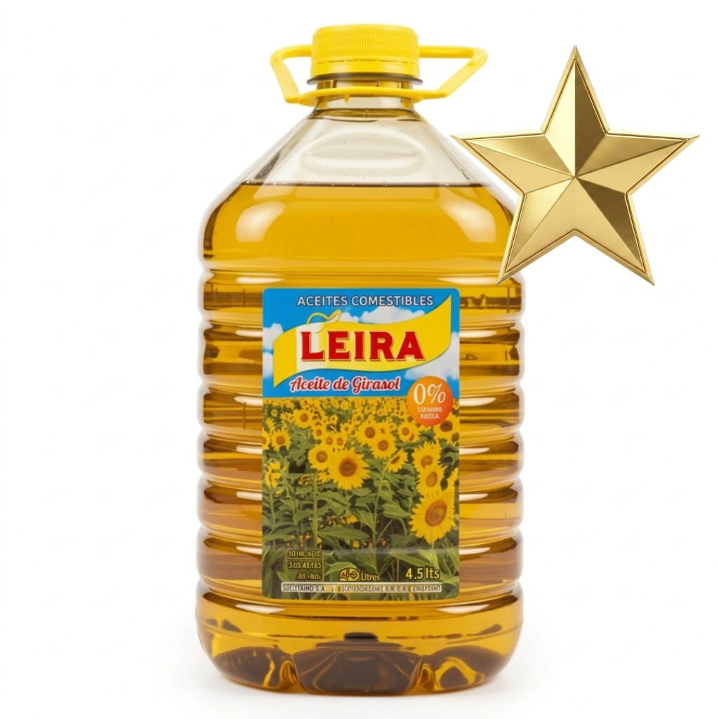 Imagen 1 de Aceite 4.5 lts Girasol Leira BIDON (4u) - PROMO