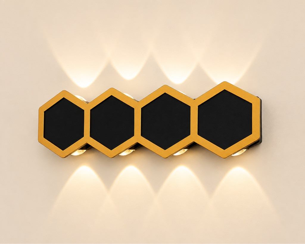 Imagen 1 de Aplique de pared LED 8W negro y dorado AP01