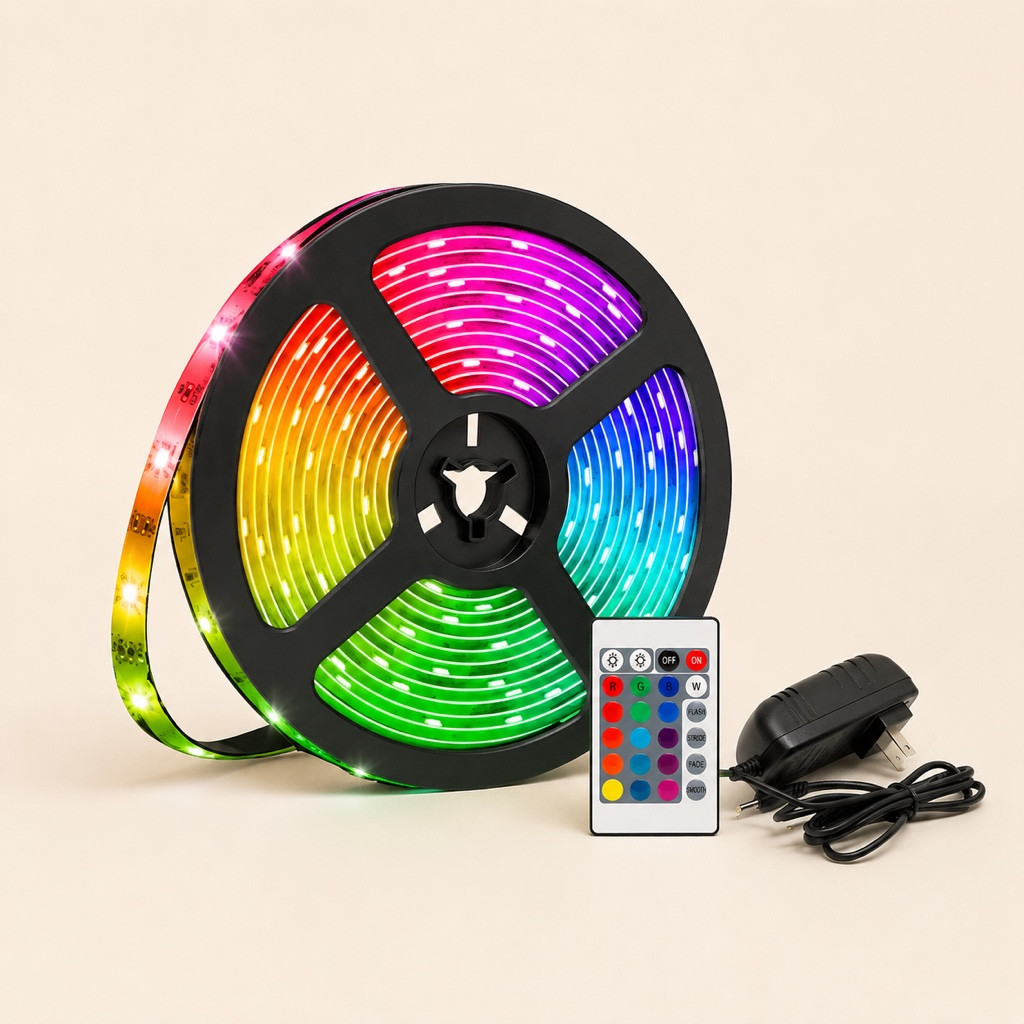 Imagen 1 de do  Kit cinta LED RGB 12V con control remoto