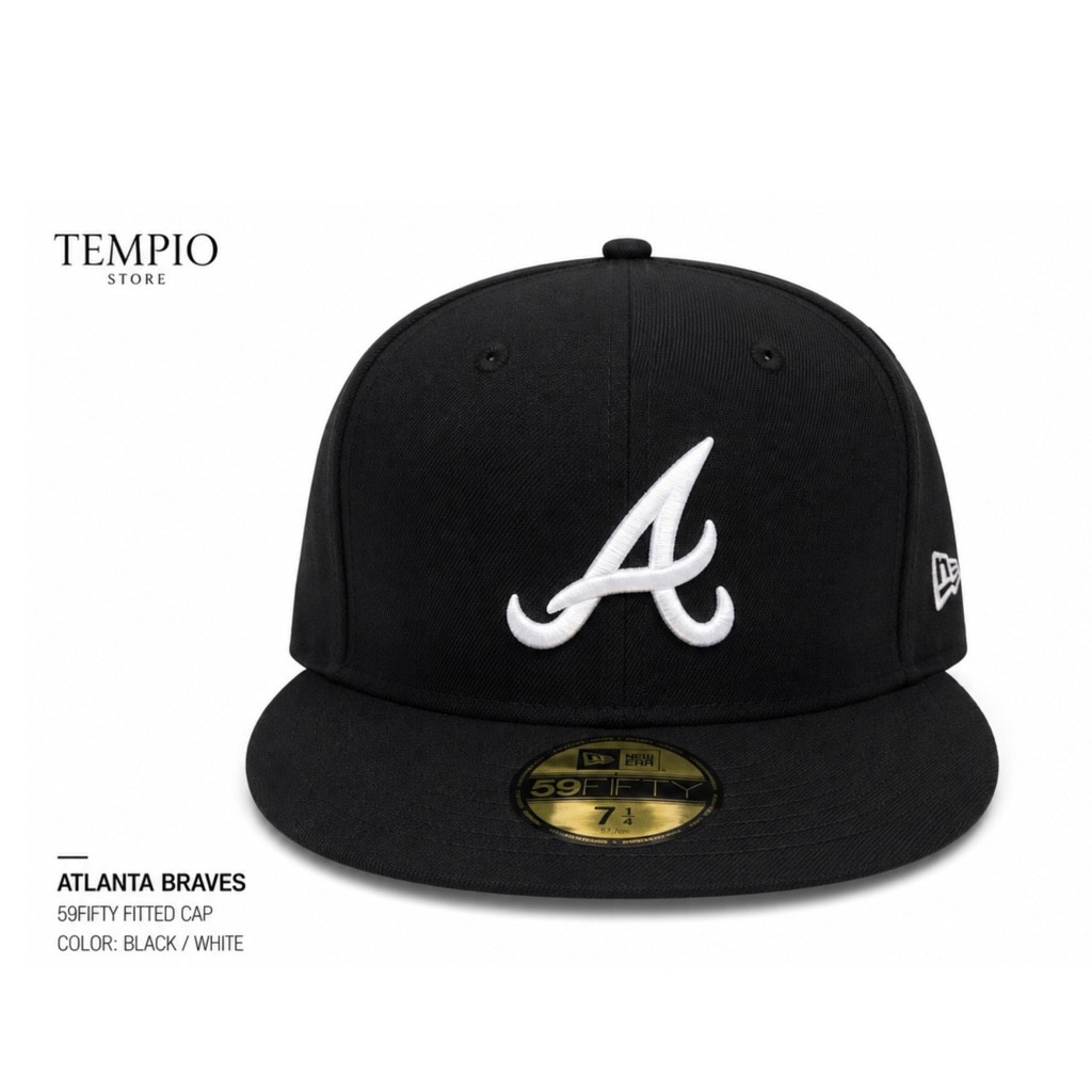 Imagen 1 de NEW ERA Atlanta Braves 59FIFTY Fitted Black/white