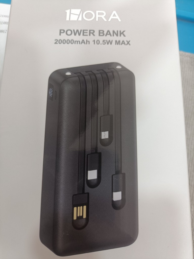 Imagen 1 de 1 HORA POWER BANK PORTÁTIL 20000 MAH 1 HORA