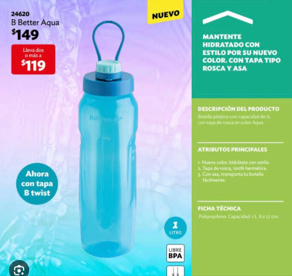 Imagen 1 de B Better Aqua botella aqua 1L