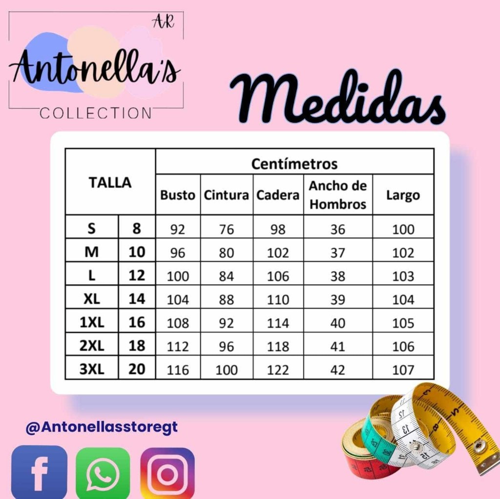 Imagen 1 de Tabla de Medidas