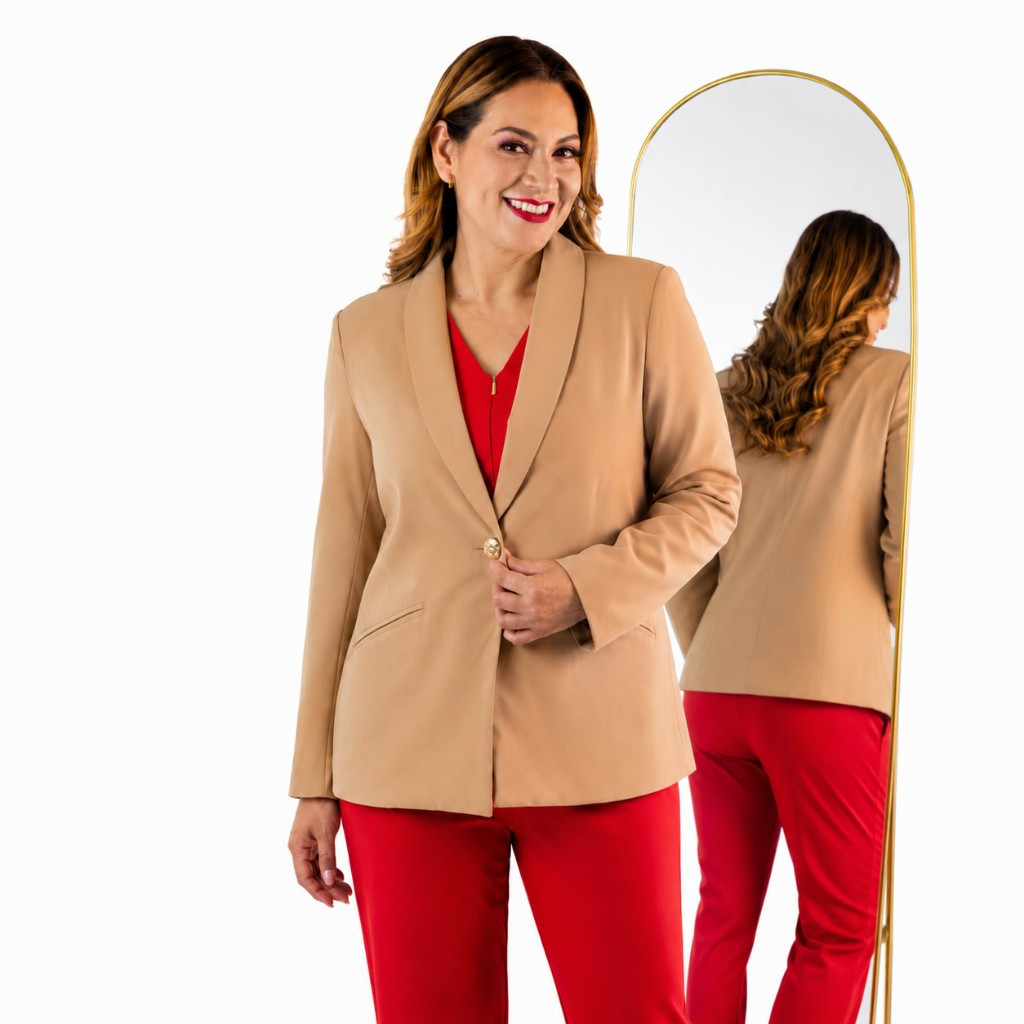 Imagen 1 de Blazer Color Camel