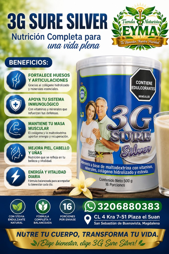 Imagen 1 de 3G SURE SILVER 500GR NATURAL MEDY