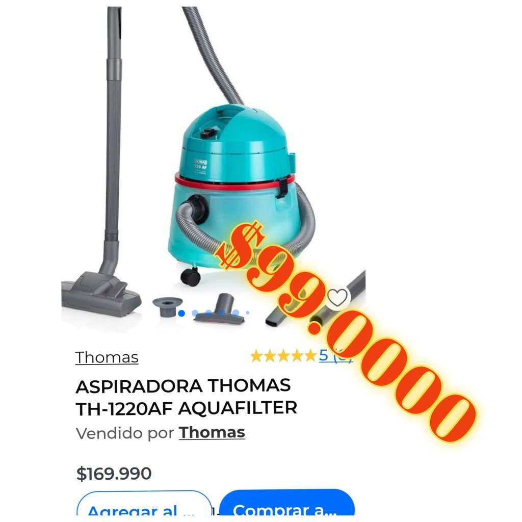 Imagen 1 de ASPIRADORA THOMAS VERDE AGUA
