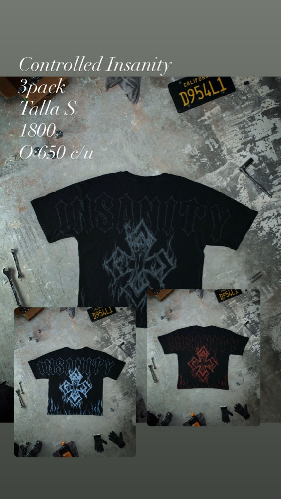 Imagen 1 de Controlled - 3pack Insanity playera negra 3pack