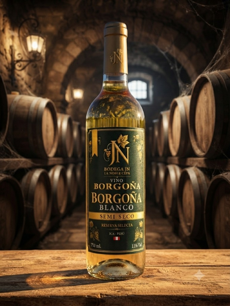 Imagen 1 de Borgoña blanco semi seco de 750 ml x 12 und bodega jn la noble cepa