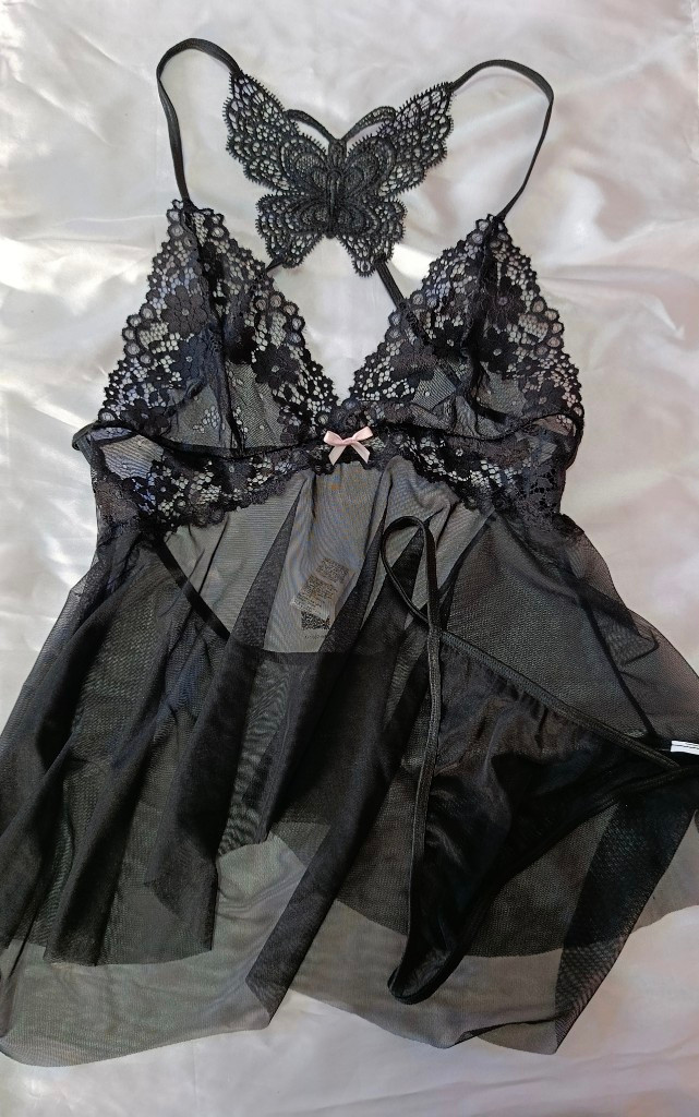 Imagen 1 de Babydoll microtul y encaje (T.L)