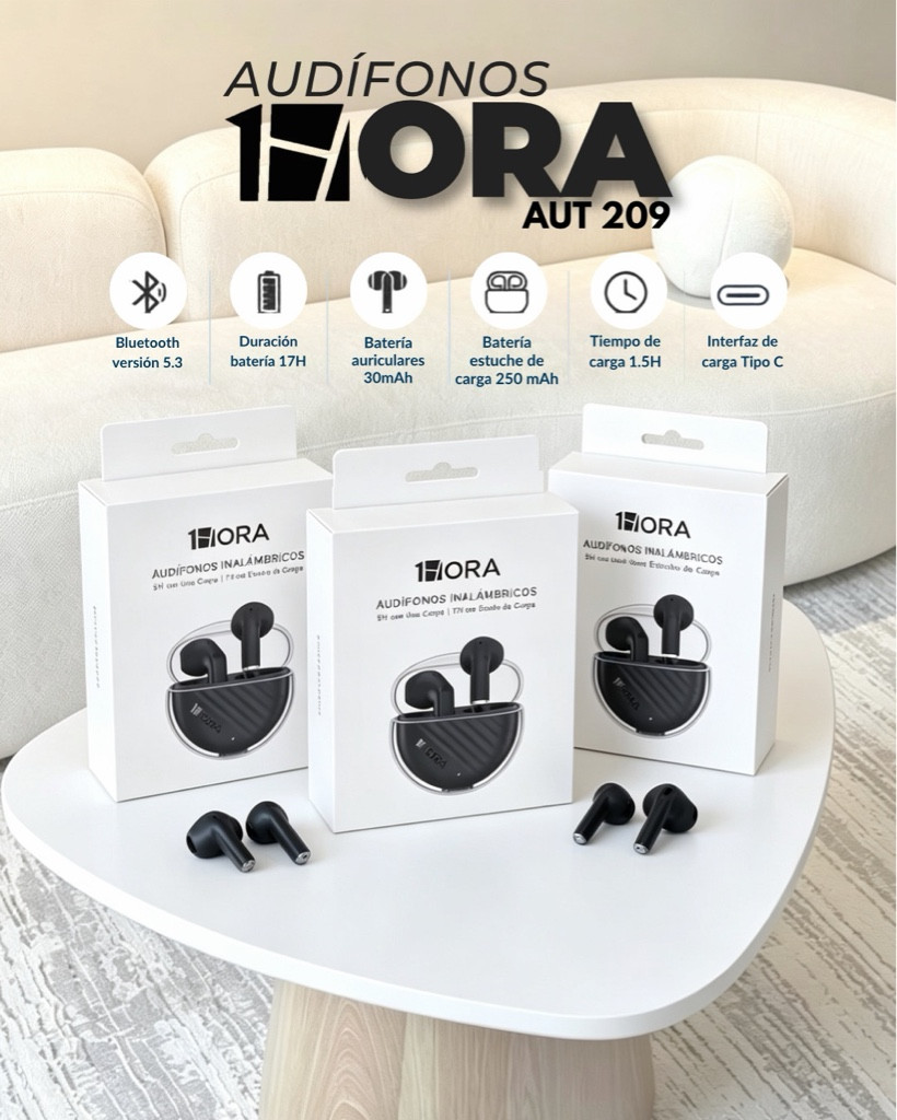 Imagen 1 de Audifonos Inalambricos 1hora AUT209