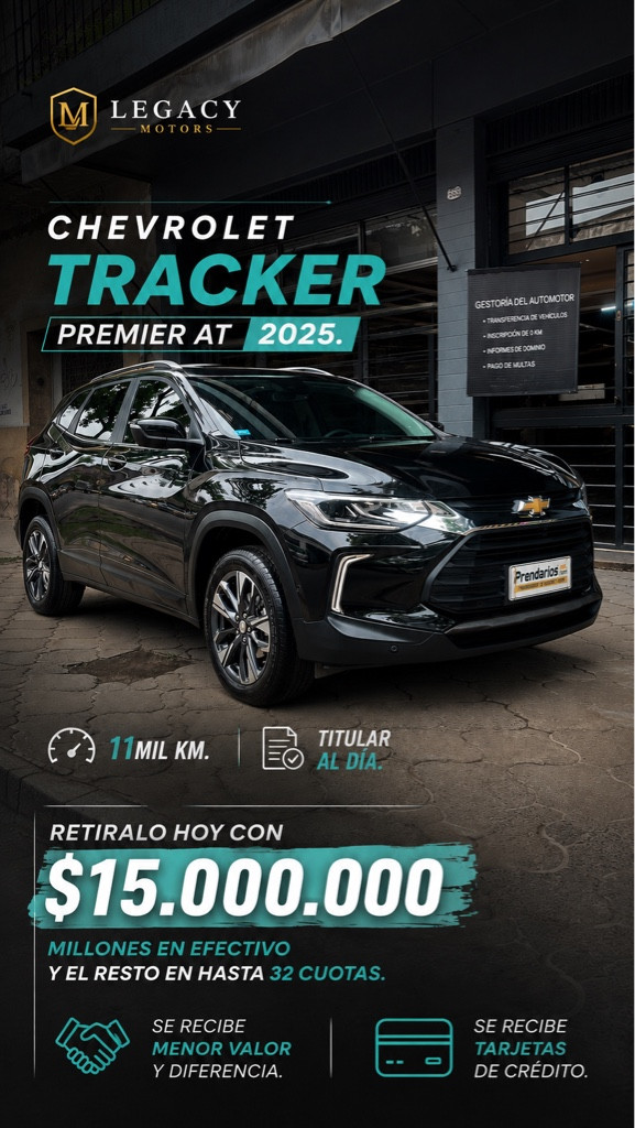 Imagen 1 de CHEVROLET TRACKER PREMIER AT 2025