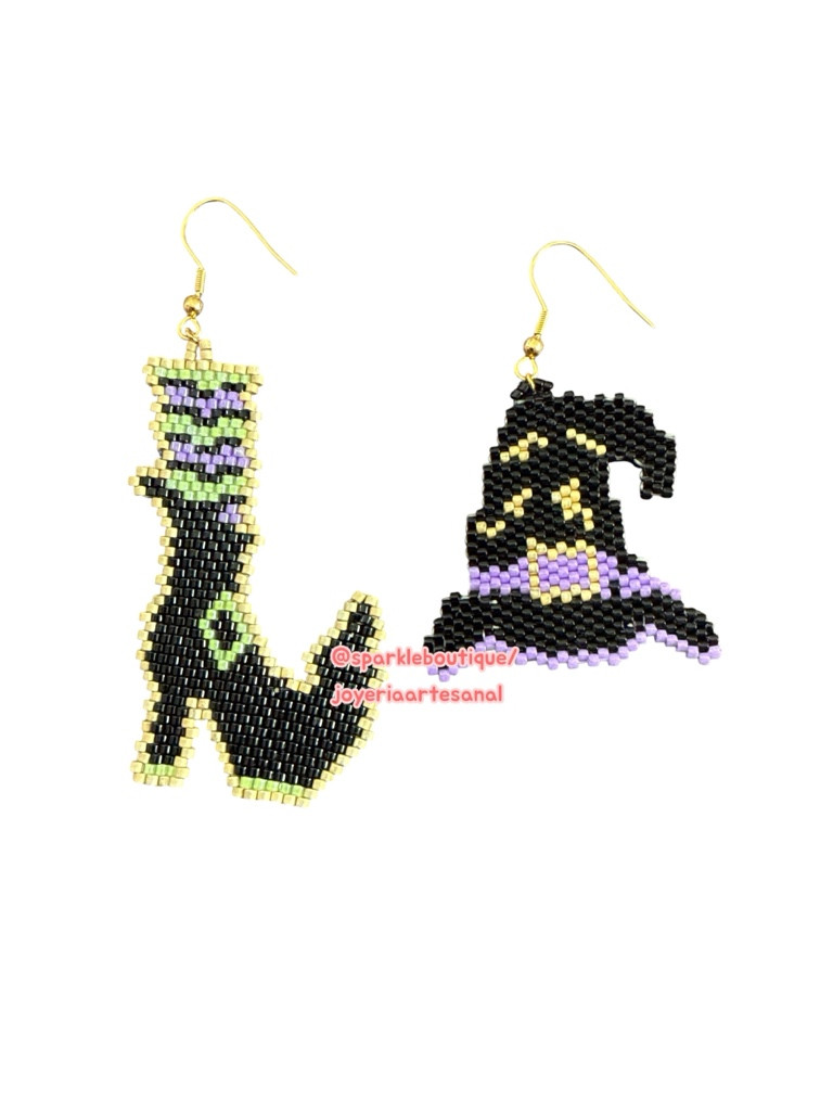 Imagen 1 de Aretes bruja negros