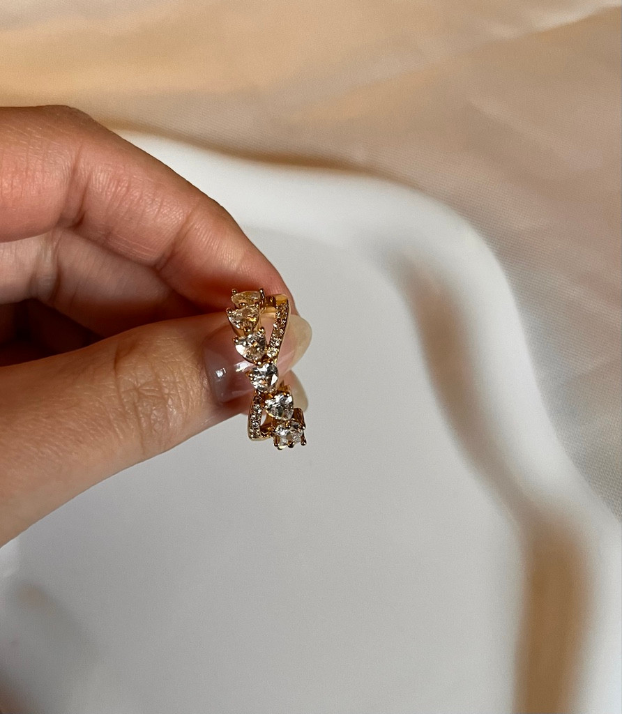 Imagen 1 de Anillo corazones circones cruzados