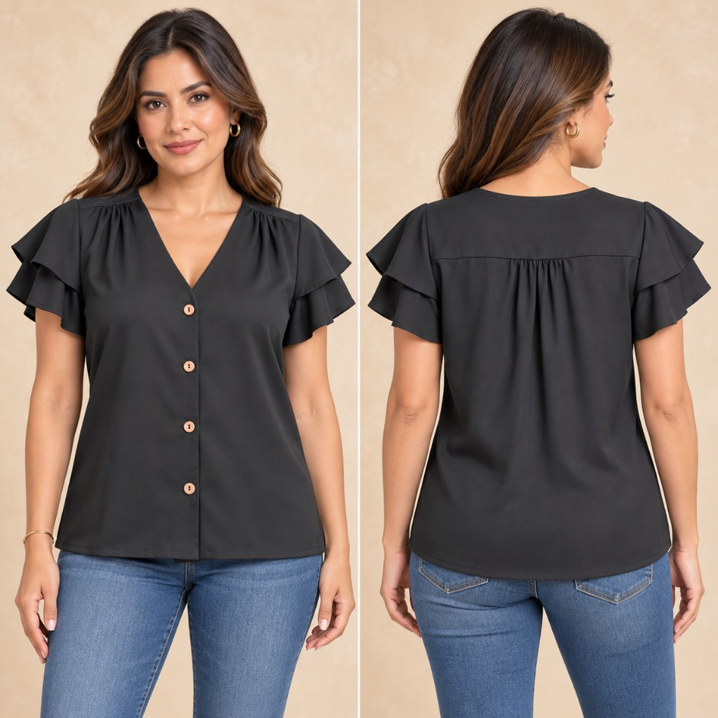 Imagen 1 de Blusa negra botones